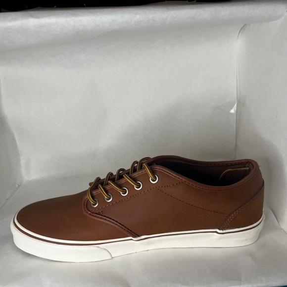 Vans Mens Atwood Leather Brown Sneakers Skateboard Tennis Shoes Size US 11 - Picture 4 of 10